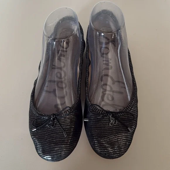 Sam Edelman Black Metallic Felicia Flats size 7.5 or 38 eur - Picture 3 of 11
